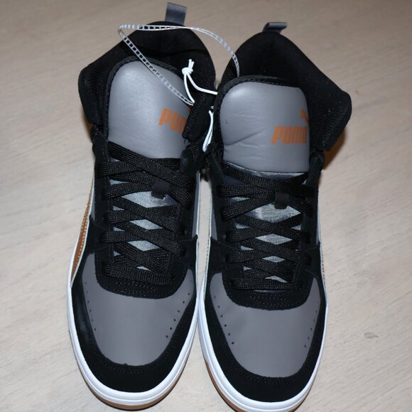 NWT Puma Rebound Joy Sneakers High Top Black Grey & Tan Men’s Size 9 - Picture 8 of 8